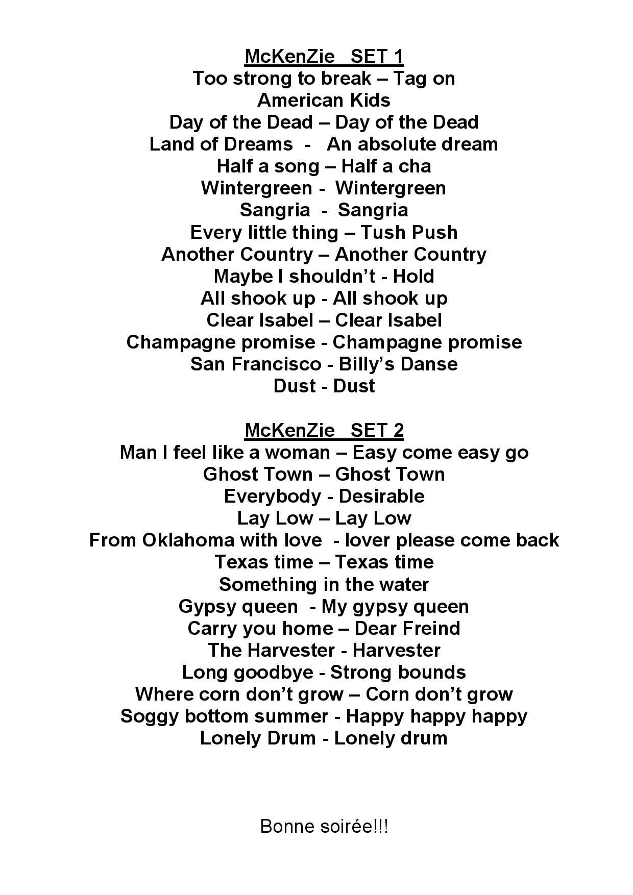 Mckenzie playlist octobre 2 page 001